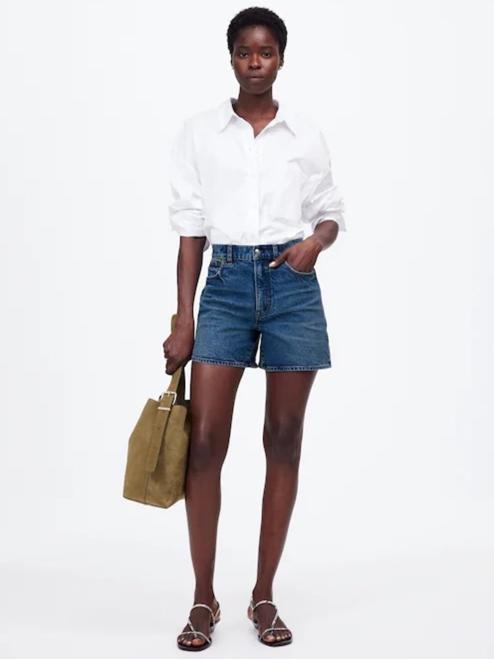 Madewell The Perfect Vintage Mid-Length Jean Short Size 32